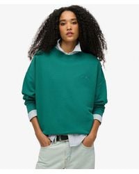 Superdry - & Co Essential Logo Oversized Crew Sweatshirt - Lyst