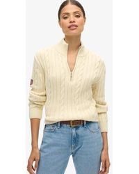 Superdry - & Co Knitted Rugby Henley Jumper - Lyst