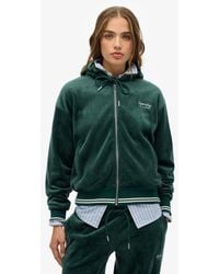 Superdry - Country Club Velour Zip Hoodie - Lyst