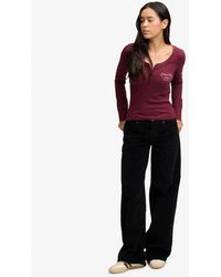 Superdry - & Co Mid Rise baggy Corduroy Trousers - Lyst