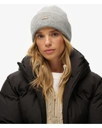Superdry - Geribbelde Gebreide Muts - Lyst