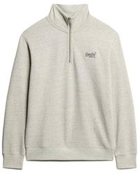Superdry - Essential Logo Half Zip Sweatshirt - Lyst