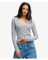 Superdry - Athletic Essential Pointelle Cardigan - Lyst