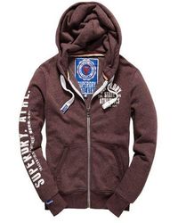 Superdry - Track & Field Zip Hoodie Port Grit - Lyst