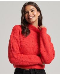 Superdry - Pointelle Cable Knit Jumper - Lyst