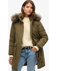 Superdry - Everest Faux Fur Parka Coat - Lyst