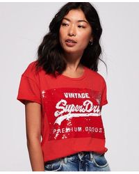 Superdry - Premium Sequin Slim Boyfriend T-Shirt Primary - Lyst