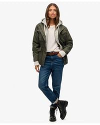 Superdry - Jersey Hood Military Borg Jacket - Lyst