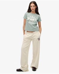 Superdry - & Co Athletic Essentials Wide Leg joggers - Lyst