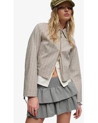 Superdry - Bench X & Co Bench Double Zip Collared Check Jacket - Lyst
