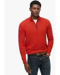 Superdry - Wool Blend Half Zip Jumper - Lyst