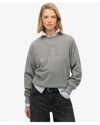 Superdry - & Co British Design Relaxed Crew Sweatshirt - Lyst