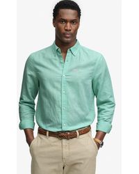 Superdry - & Co Cotton Linen Long Sleeve Shirt - Lyst