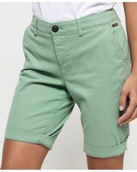 Dames Kleding voor voor Shorts voor Jeans en denim shorts Denim Shorts Met Lange Pasvorm En Onafgewerkte Zoom in het Groen ONLY Emily 