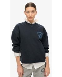 Superdry - & Co Athletic Essentials Loose Crop Crew Sweatshirt - Lyst