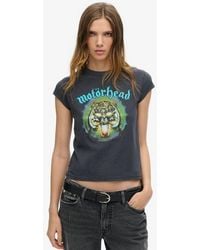 Superdry - & Co X Motörhead Slim Fit Graphic Print Cap Sleeve Band T-shirt - Lyst