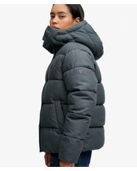 Superdry - & Co Premium Hooded Check Puffer Jacket - Lyst
