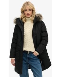 Superdry - Everest Parka Van Imitatiebont - Lyst