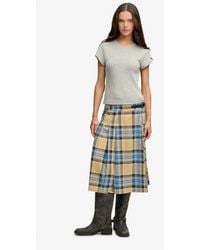 Superdry - & Co Check Pleated Midi Skirt - Lyst