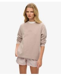 Superdry - & Co Oversized Micro Logo Crew Sweatshirt - Lyst
