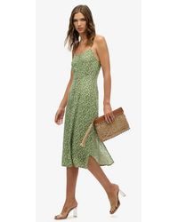 Superdry - & Co Printed Button-up Cami Midi Dress - Lyst
