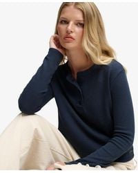 Superdry - Athletic Essential Waffle Button Long Sleeve Top - Lyst