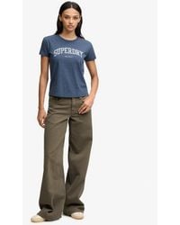 Superdry - & Co Mid Rise baggy Pants - Lyst