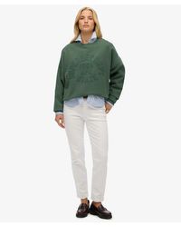 Superdry - & Co Athletic Essentials Tonal Applique Crew Sweatshirt - Lyst