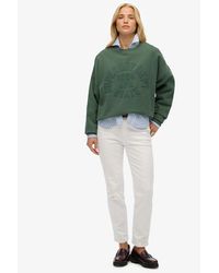Superdry - & Co Athletic Essentials Tonal Applique Crew Sweatshirt - Lyst