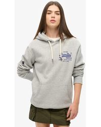 Superdry - & Co Oversized Classic Vintage Logo Graphic Hoodie - Lyst