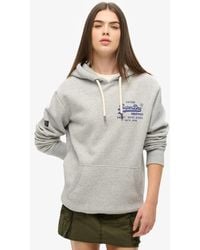 Superdry - Sweat à capuche classique overtaille à motif vintage logo - Lyst