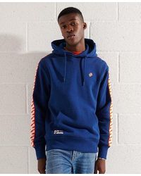 Superdry - Code Logo Tape Hoodie Supermarine - Lyst