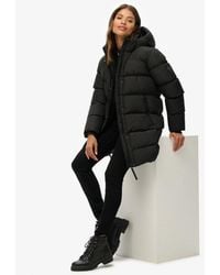 Superdry - & Co Hooded Sports Puffer Mid Length Jacket - Lyst
