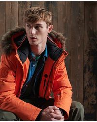 Superdry - Sport Everest Down Snow Bomber Jacket Orange / Havana Orange - Lyst