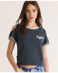 Superdry - Back Up Cut Crew Midnight Marl - Lyst