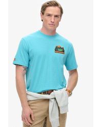 Superdry - & Co Travel Postcard Chest Print Crew Neck T-shirt - Lyst