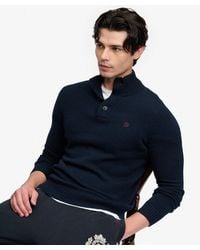 Superdry - & Co Cotton Button Henley Jumper - Lyst