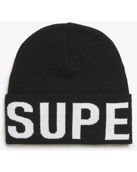 Superdry - Bonnet en maille à logo - Lyst