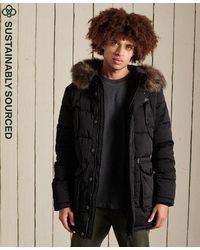 superdry chinook parka jet black