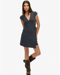 Superdry - & Co Athletic Essentials Wrap Dress - Lyst