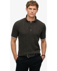 Superdry - & Co Knitted Texture Short Sleeve Polo Shirt - Lyst