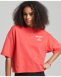 Superdry - Code Core Sport T-Shirt Hyper Fire Coral - Lyst