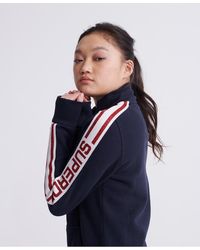 Superdry Chaqueta de chándal con cuello chimenea Modern de la colección C - Azul