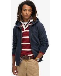 Superdry - & Co Essential Logo Washed Zip Hoodie - Lyst