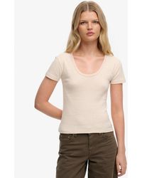 Superdry - & Co Athletic Essentials Striped Short Sleeve Top - Lyst