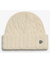 Superdry - & Co Premium Cable Knit Beanie Hat - Lyst