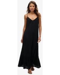 Superdry - & Co Lace Detail Long Cami Dress - Lyst