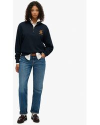 Superdry - & Co Country Club Crest Half Zip Sweatshirt - Lyst