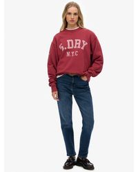 Superdry - & Co Athletic Essentials Slouchy Crew Sweatshirt - Lyst