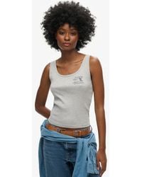 Superdry - & Co Slim Fit Ribbed Athletic Essentials Vest Top - Lyst